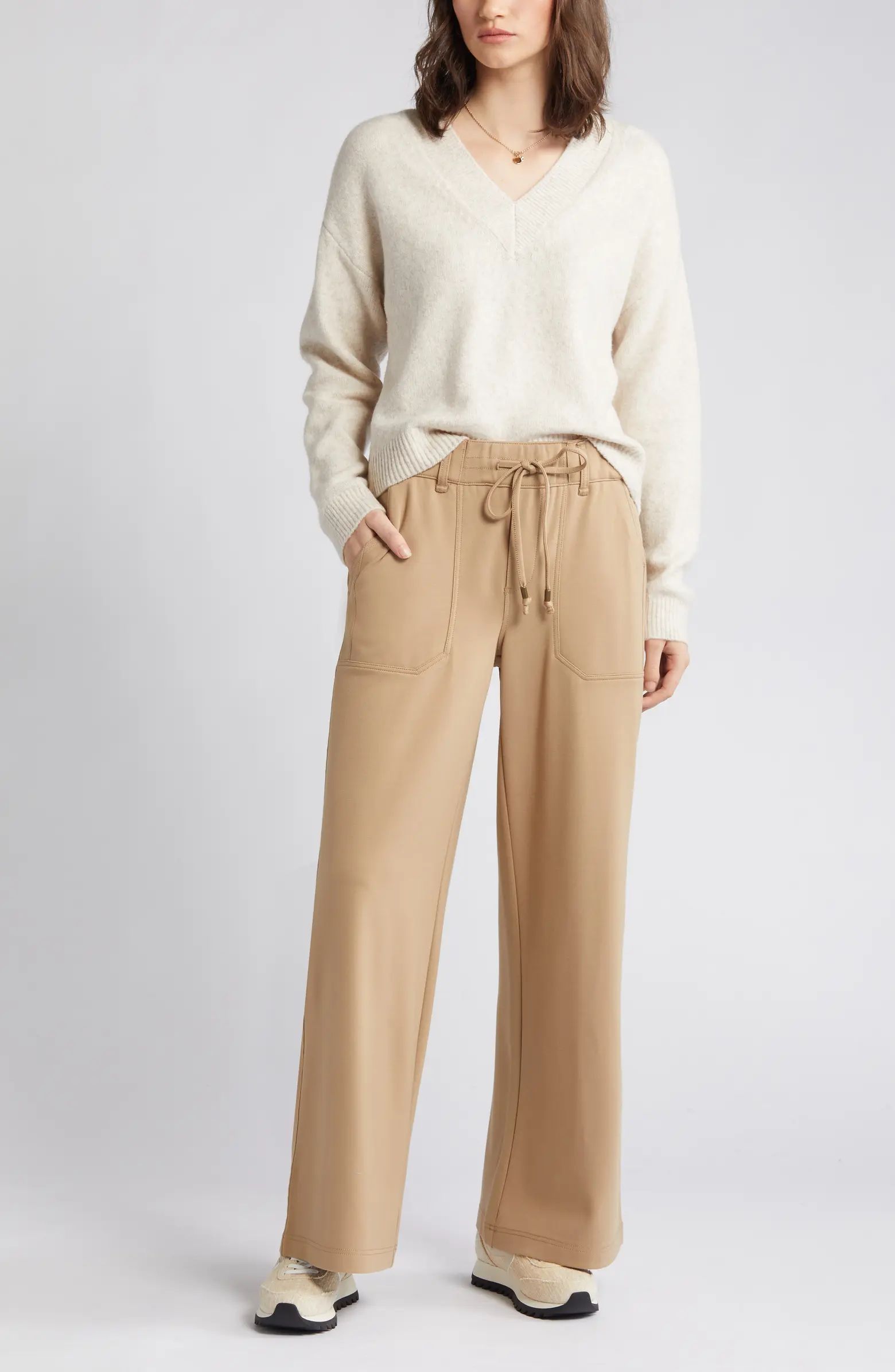 'Ab'Leisure Pull-On High Waist Wide Leg Pants | Nordstrom