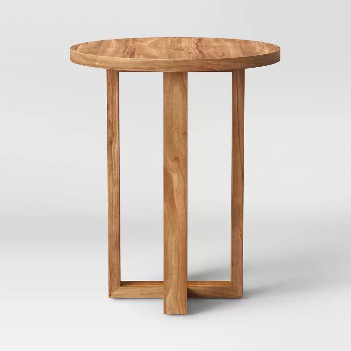 Sindri Round Wood Accent Table Brown - Project 62™ | Target