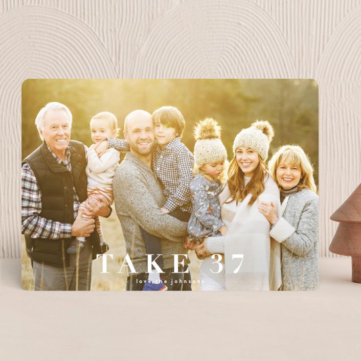 "take 37" - Customizable Holiday Photo Cards in White by Kasia Labocki. | Minted