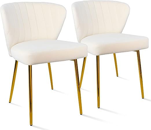 ANOUR Modern Dining Chairs, Velvet Accent Chair, Living Room Chairs, Set of 2, Upholstered Side C... | Amazon (US)