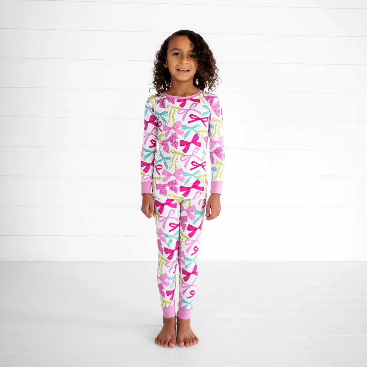 Ribbons & Bows Two-Piece Pajama Set | Little Sleepies