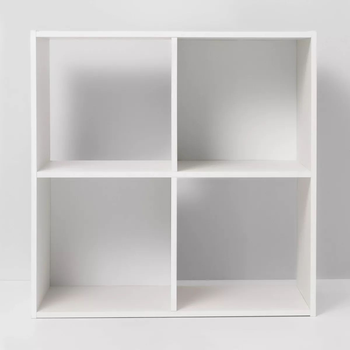 4 Cube Decorative Bookshelf White - Room Essentials™: Modern Open Shelving, Compatible with 11"... | Target