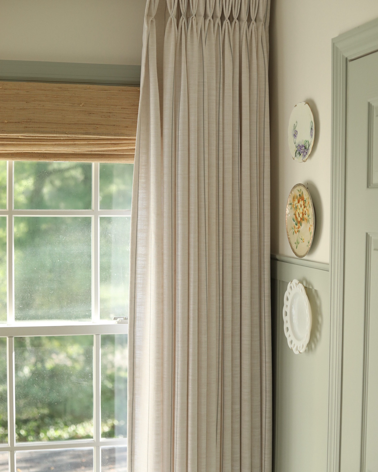 I wanted this space to feel happy, calm, and collected—something they can both enjoy… and these @twopagescurtains curtains really helped bring it all together! 

 Curtain Details: • 2 panels – Stefana Silber Print Linen Blend Drapery in Wide Stripe White Fog • triple French pinch pleat with privacy lining (so pretty + structured) • memory shaped, 92” long x 60” wide

Paired them with blackout shades (a must for shared sleep 😅): • Style LN36 in Beige • inside mount, cordless

Use code LOVELETTERS to save! 


#LTKKids #LTKHome
