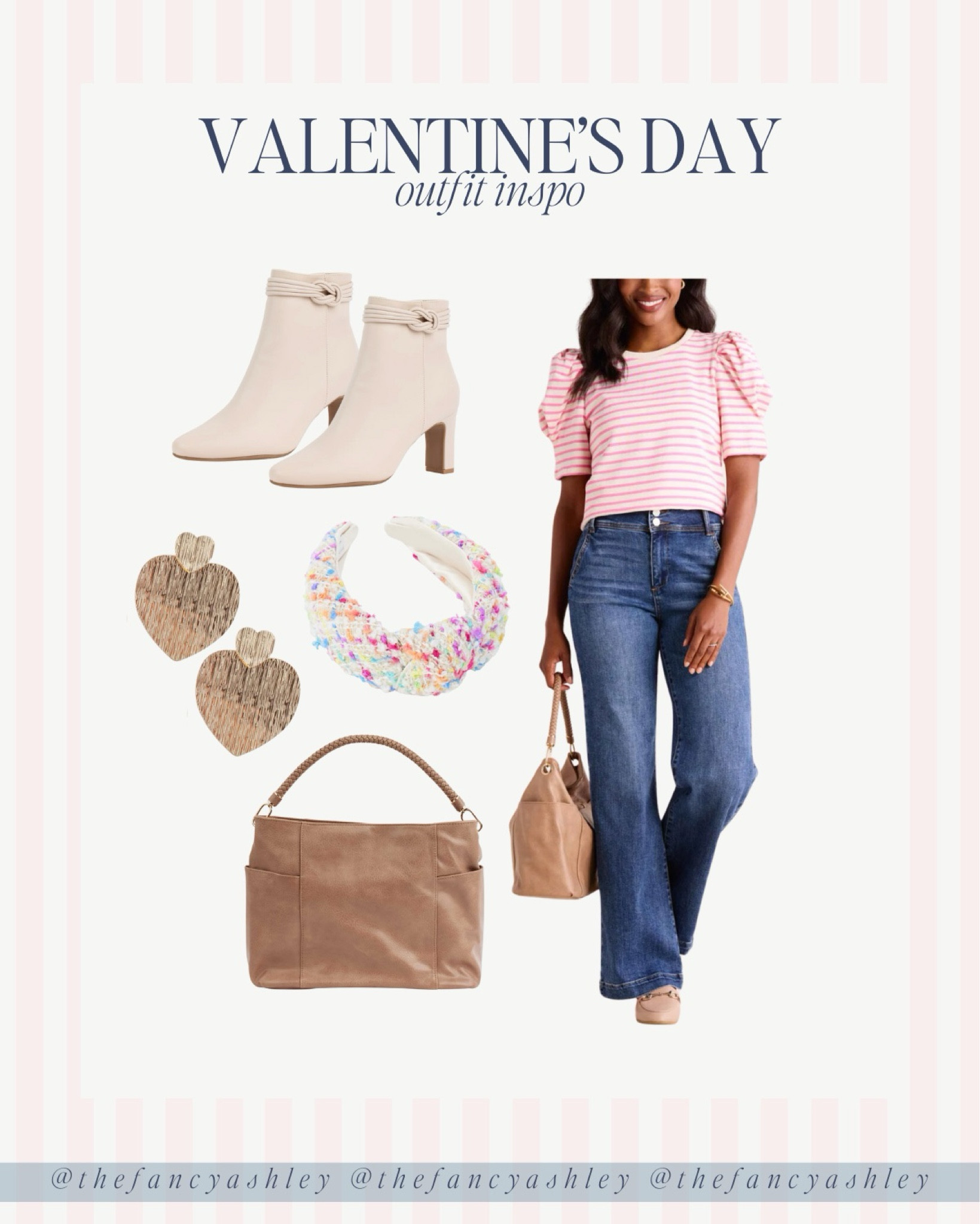 Obsessed with this darling Valentine’s Day outfit inspo from Avara’s new collection. Cute top, classic jeans, ankle boots = perfection. Add the sweetest heart earrings, headband, and bag, and you're date-night ready. Use FANCY15 for 15% off!

#LTKWatchNow #LTKStyleTip #LTKSeasonal