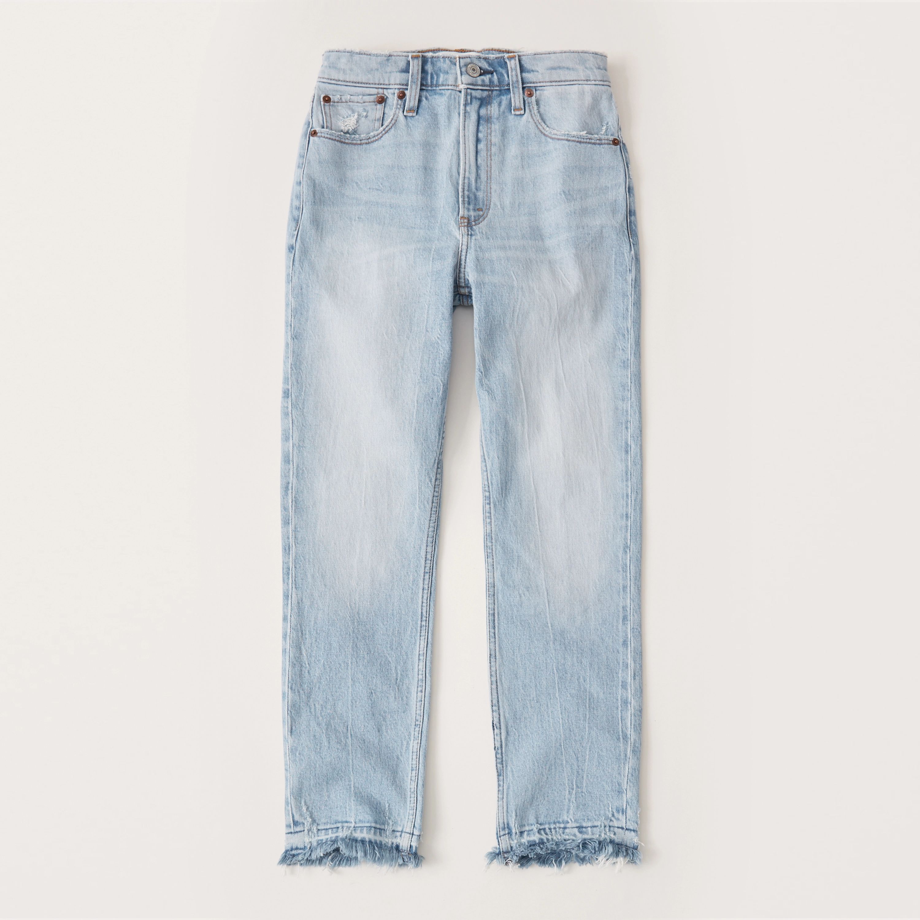 High Rise Ankle Mom Jeans | Abercrombie & Fitch (US)