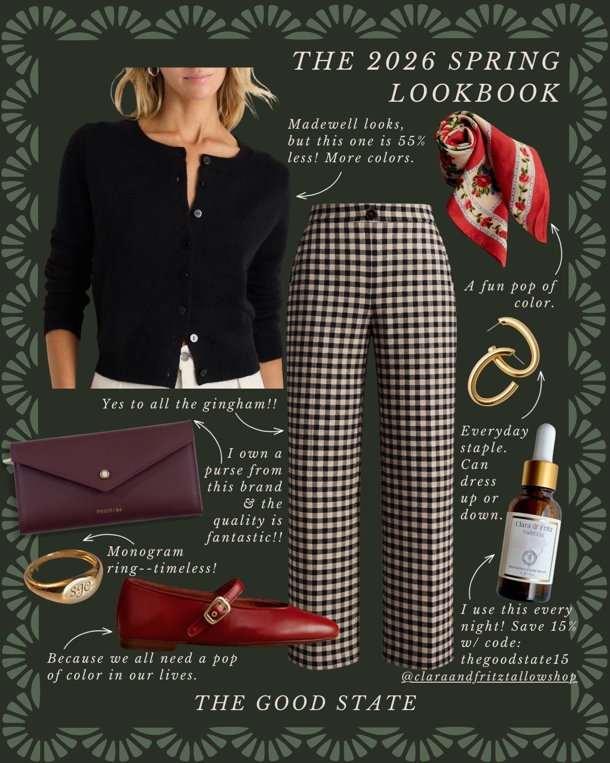 This collection is for the Spring girlies. The ones longing for the warmth of sunshine on their skin and a cool breeze blowing through their hair. Shorts and a sweatshirt weather. A flowy dress and a light cardigan. This is for the ladies counting down the days until the farmers market opens back up. The ones who love early mornings at the market—flaky croissant in one hand and a rosemary latte in the other. This is for the ones who can’t resist a bouquet of fresh flowers and are trying to figure out how to grow their own cut flower garden at home. For the ones who spend the golden evenings having a picnic with friends. For the people (like me) who always have a picnic blanket in their car. This is for the girlies love allllll things gingham, their trusty ball cap, pops of color  and who firmly believe you can’t have too many neck scarves or bandanas. For the ones who love feminine details like lace trim, dainty florals and ruffles. This Spring may we slow down, breathe deep, embrace the life all around and romanticize the seemingly ordinary moments🌼

#LTKSaleAlert #LTKActive #LTKootd