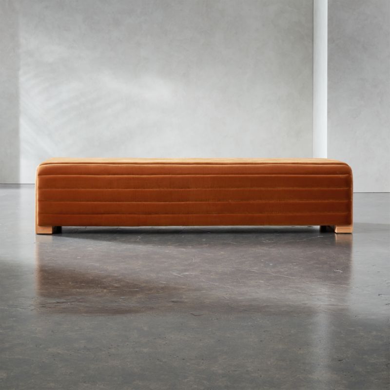 Hani 72" Velvet Bench + Reviews | CB2 | CB2