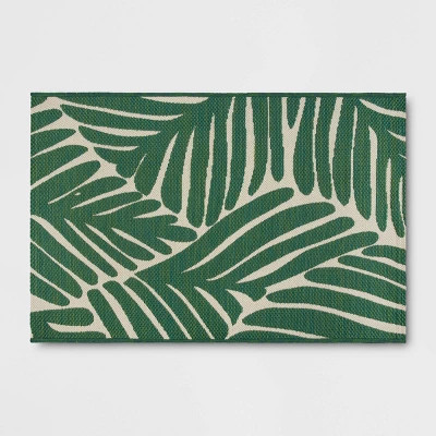 2'x3' Palms Outdoor Area Rug Green - Threshold™ | Target