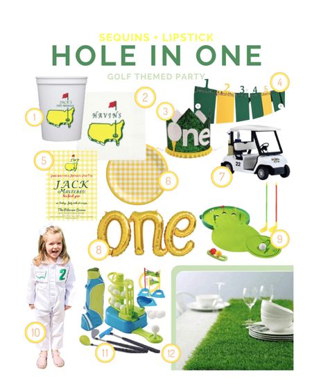 Golf birthday, hole in one birthday, the masters, masters golf, gold theme, party supplies, kids party decor. So many great options for a golf themed birthday party! 

#LTKkids #LTKfamily #LTKparties
