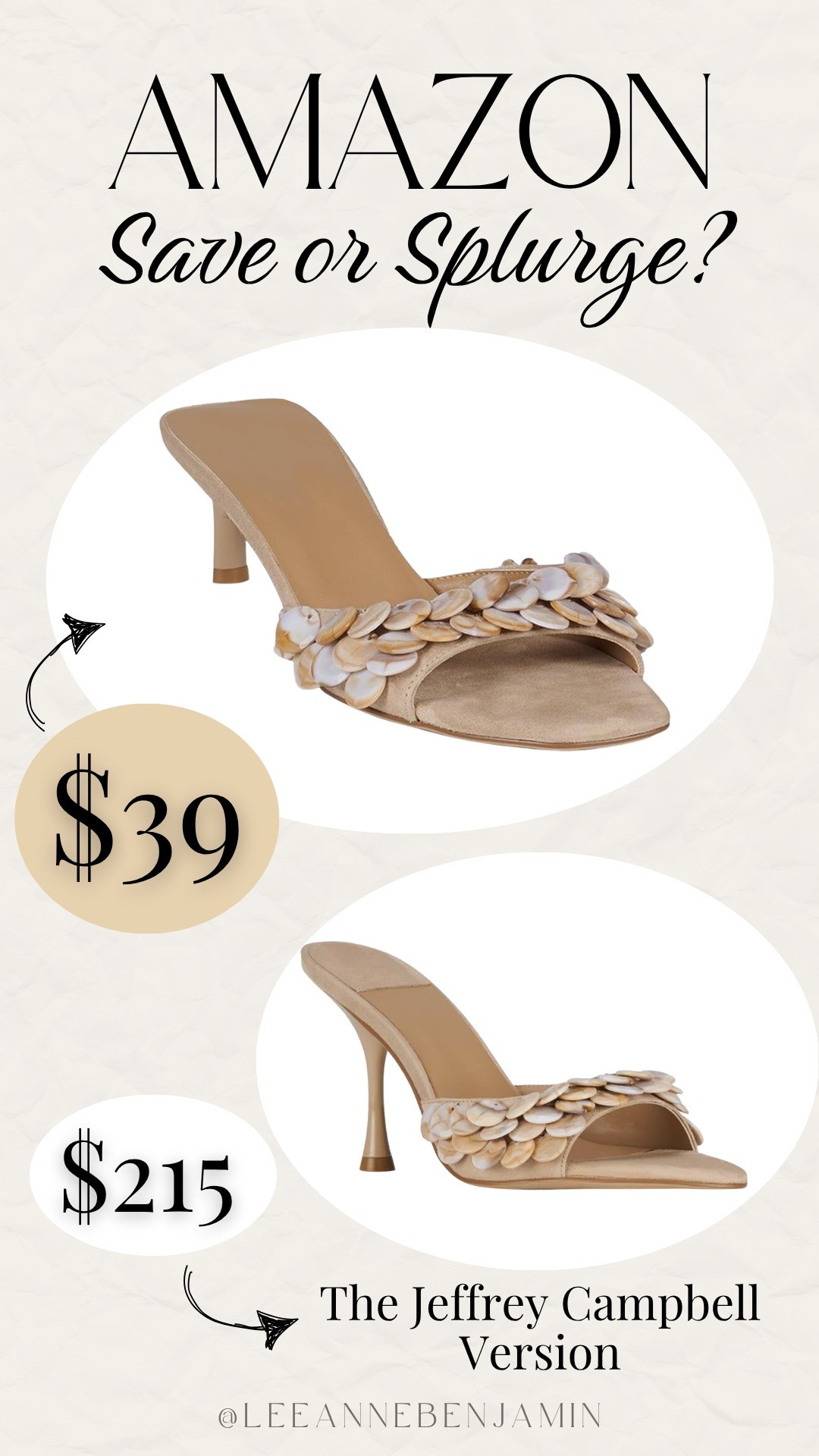 Would you save or splurge on these adorable shell heels? 

#LTKTravel #LTKgrwm #LTKootd