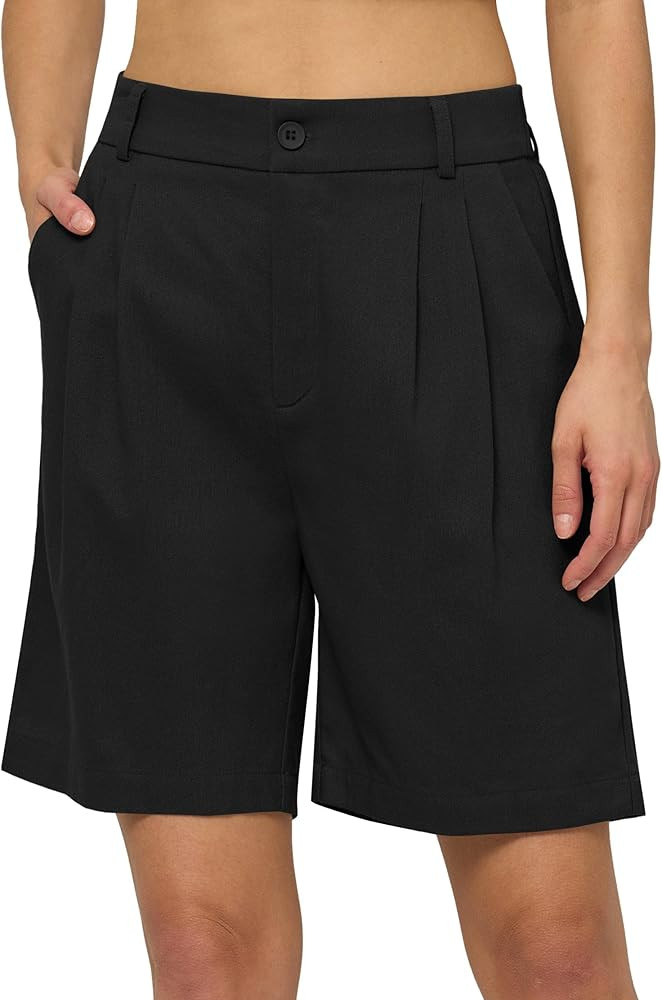 Willit Women's Linen Shorts Wide Leg Dress Casual Summer Pleated Shorts High Waisted with Pockets... | Amazon (US)