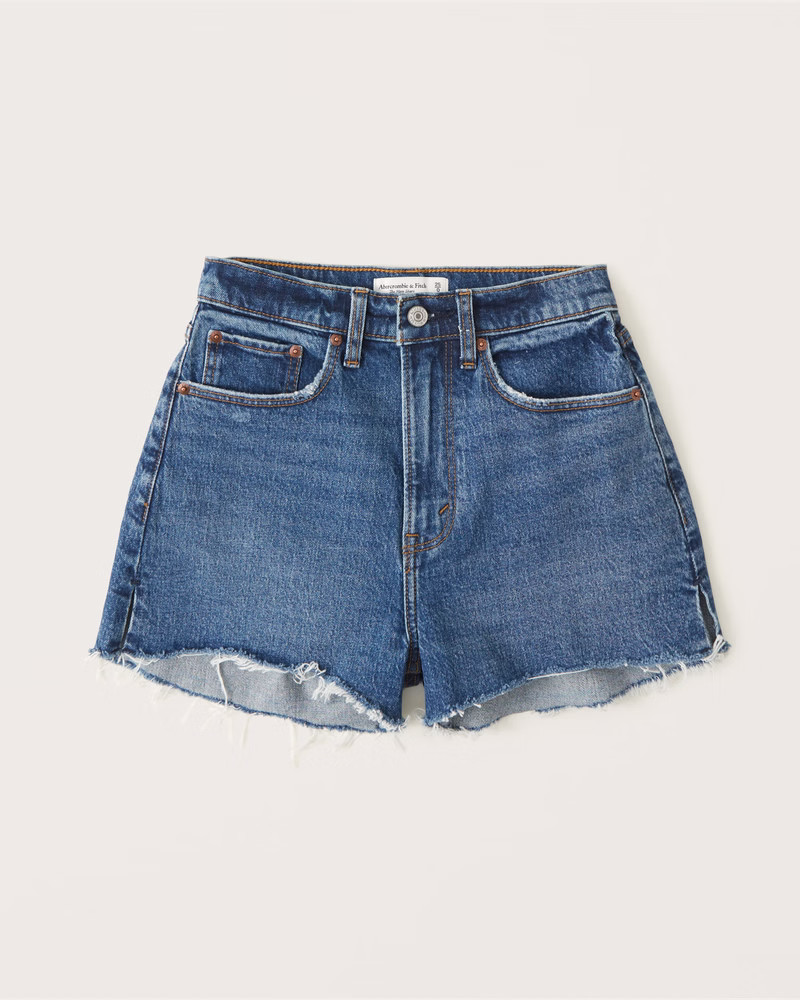 Curve Love High Rise Mom Shorts | Abercrombie & Fitch (US)