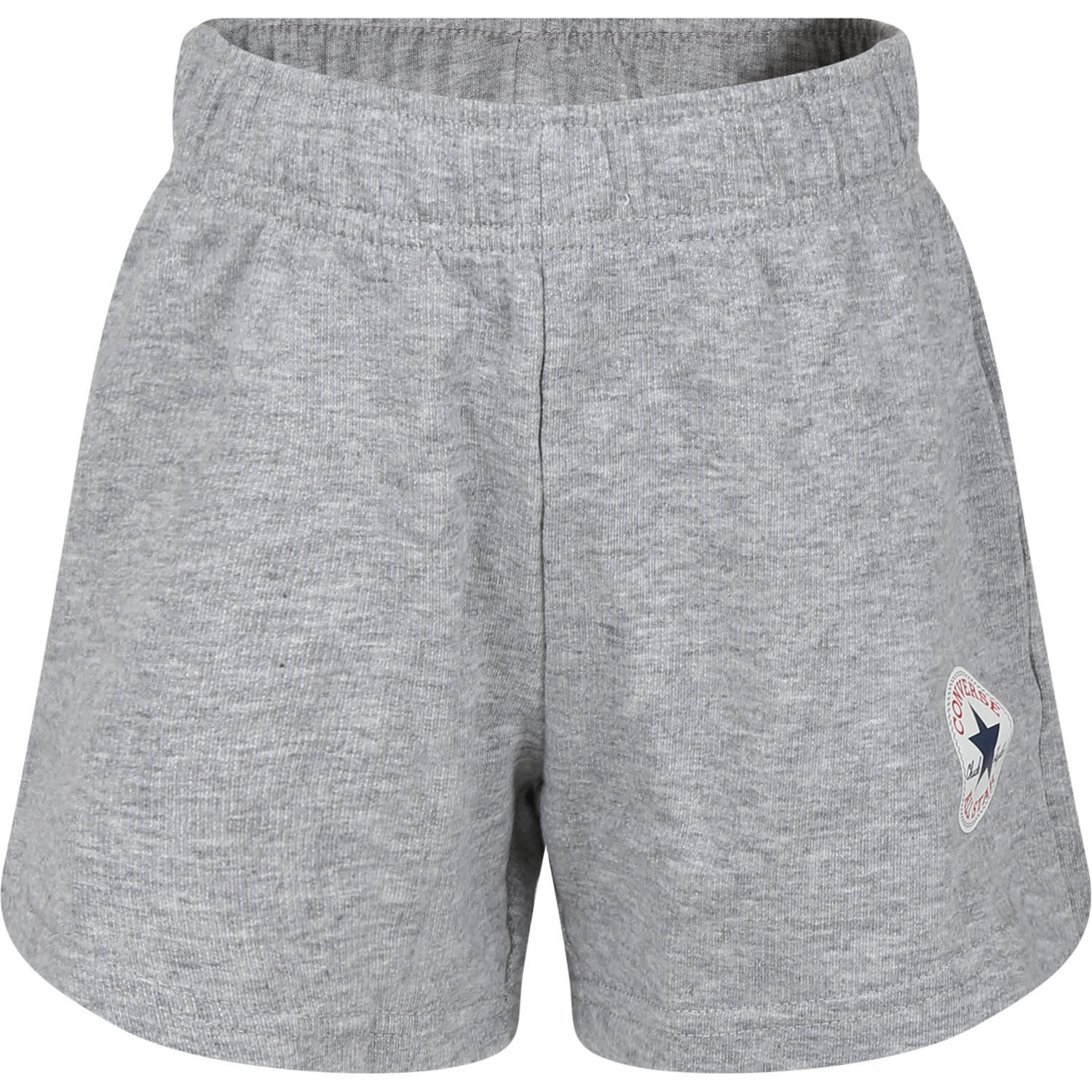 Converse Grey Shorts For Girl With Logo Print | Italist.com US