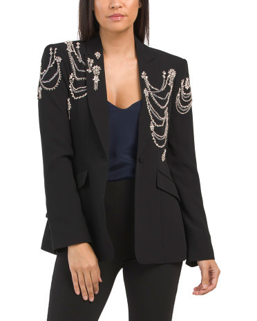 Rhinestone And Chain Cheyenne Blazer | TJ Maxx