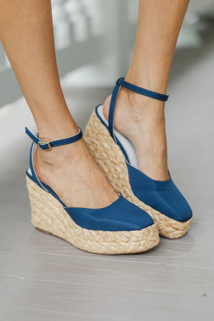 Step Right Up Navy Wedges | The Mint Julep Boutique