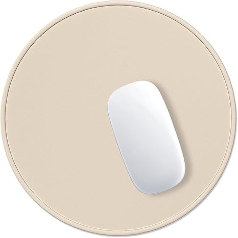Hsurbtra Mouse Pad, Premium-Textured Small Round Mousepad 8.7 x 8.7 Inch Beige, Stitched Edge Ant... | Amazon (US)