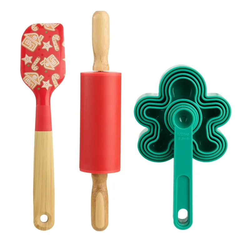 Holiday Time 10-Piece Baking Set. Red, Green | Walmart (US)