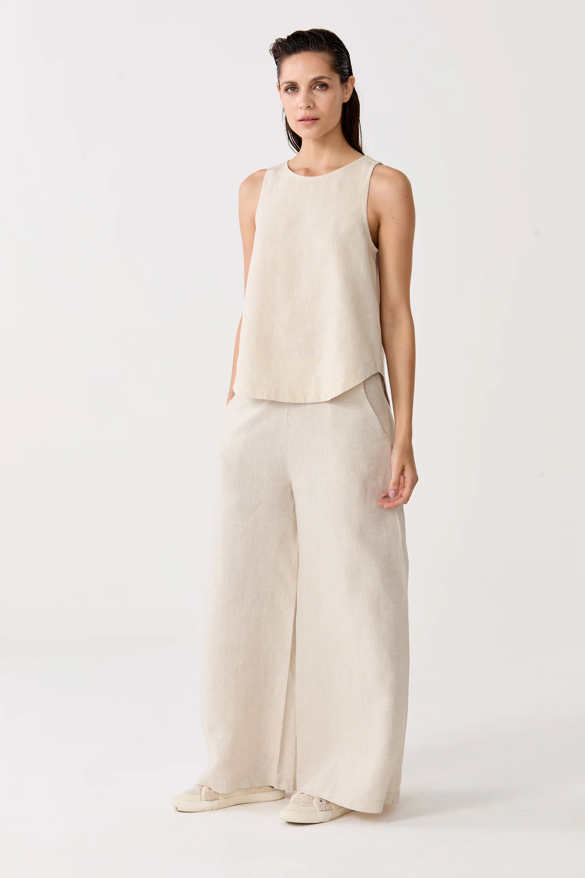 Yves Linen Top - Natural | Lanhtropy