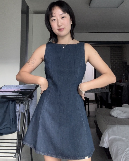 denim mini dress 💙 so easy to dress up or down, wearing size S 

#LTKSpringSale #LTKSeasonal