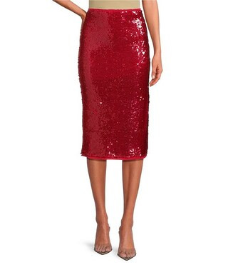 Lucy Paris Molly Sequin Pull On Midi Skirt | Dillard's | Dillard's