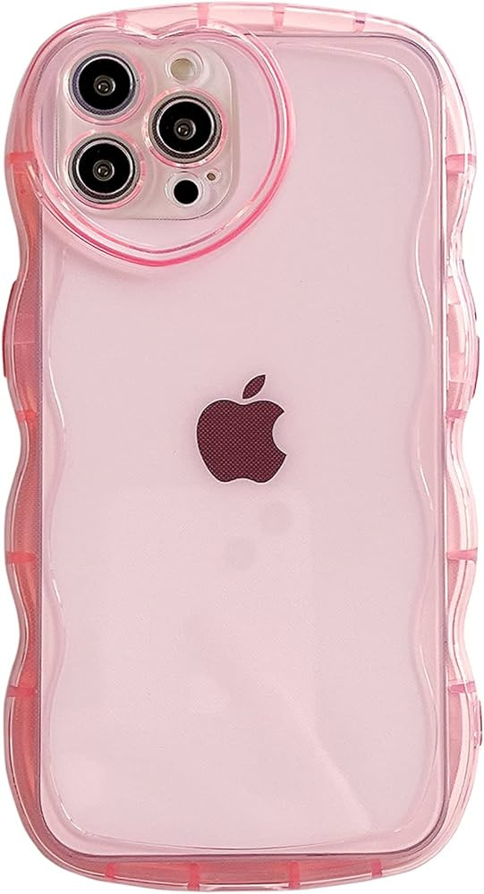 Qokey for iPhone 13 Pro Max Case(2021 6.7"), Cute Clear Love Case, with Love-Heart Camera Frame W... | Amazon (US)
