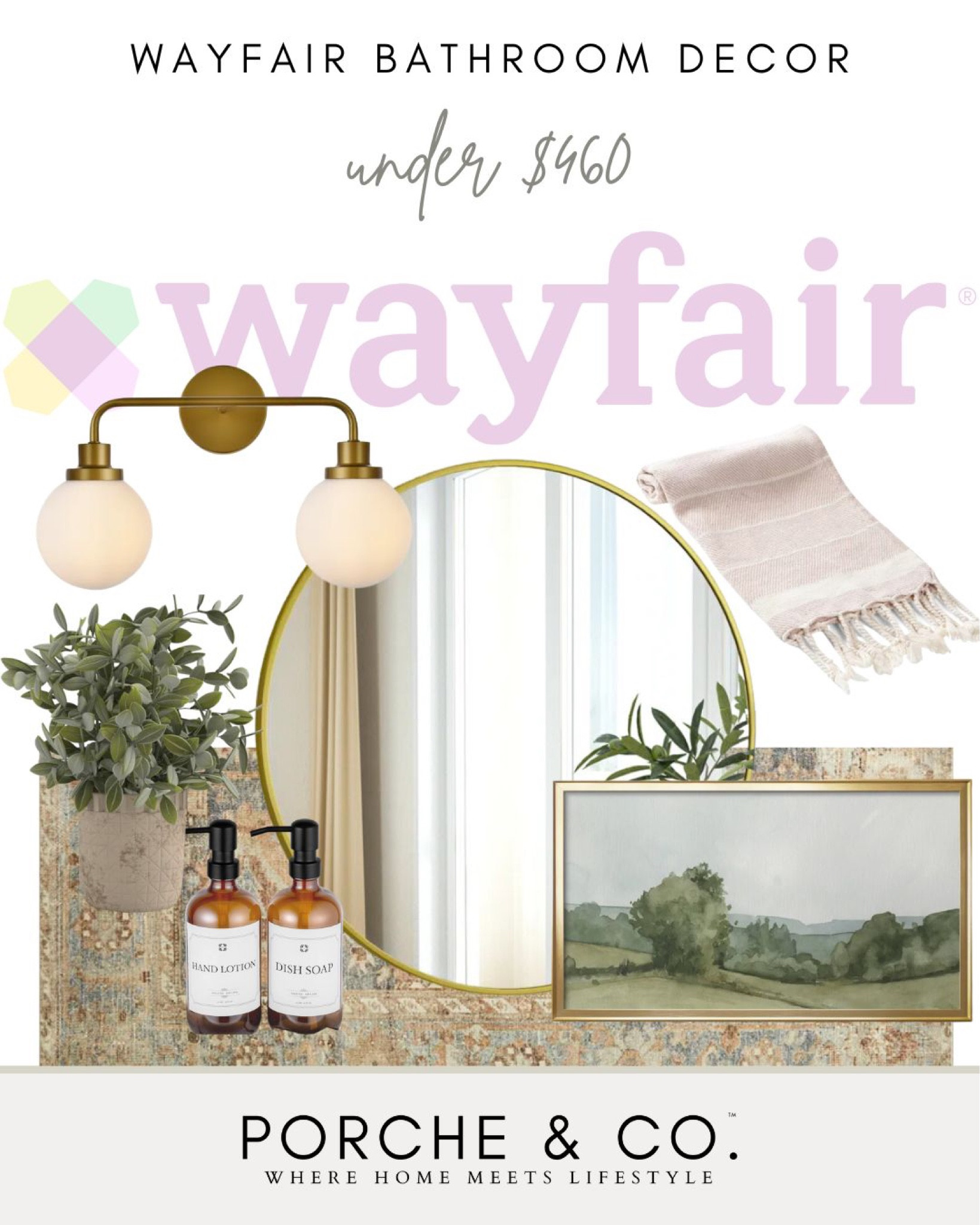 Wayfair bathroom, bathroom decor, bathroom styling
#visionboard #moodboard #porcheandco

#LTKhome #LTKstyletip #LTKFind