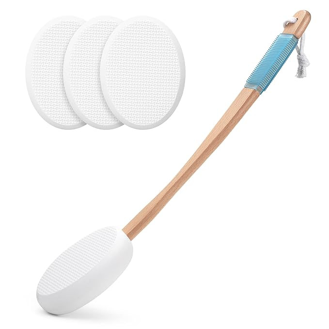 AmazerBath Lotion Applicator for Back, Feet, 4 Replaceable Pads with 1 Long Handled, Back Lotion ... | Amazon (US)