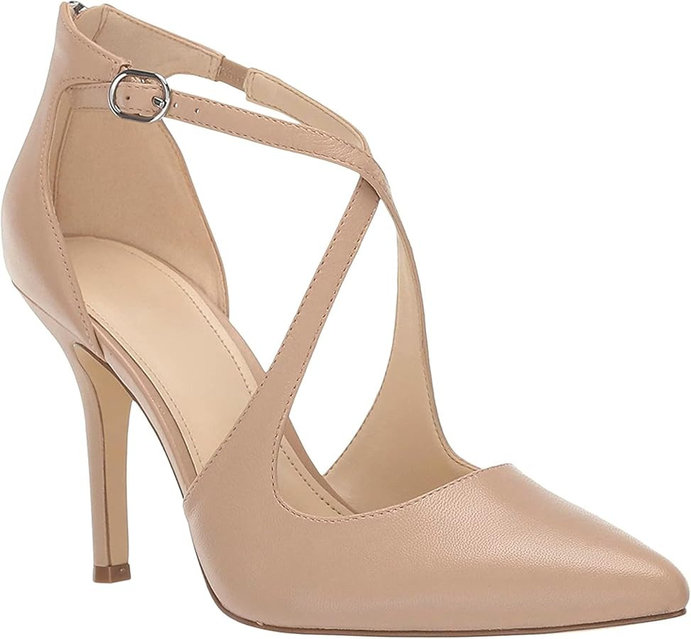 Minshluu Womens Pumps High Heels Pointed Toe Crossed Strap D'Orsay Zip up Stilettos Party Dress S... | Amazon (US)