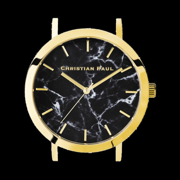 MARBLE 35mm- Black Dial / Gold CaseMARBLE 35mm- Black Dial / Gold Case | Christian Paul Pty Ltd