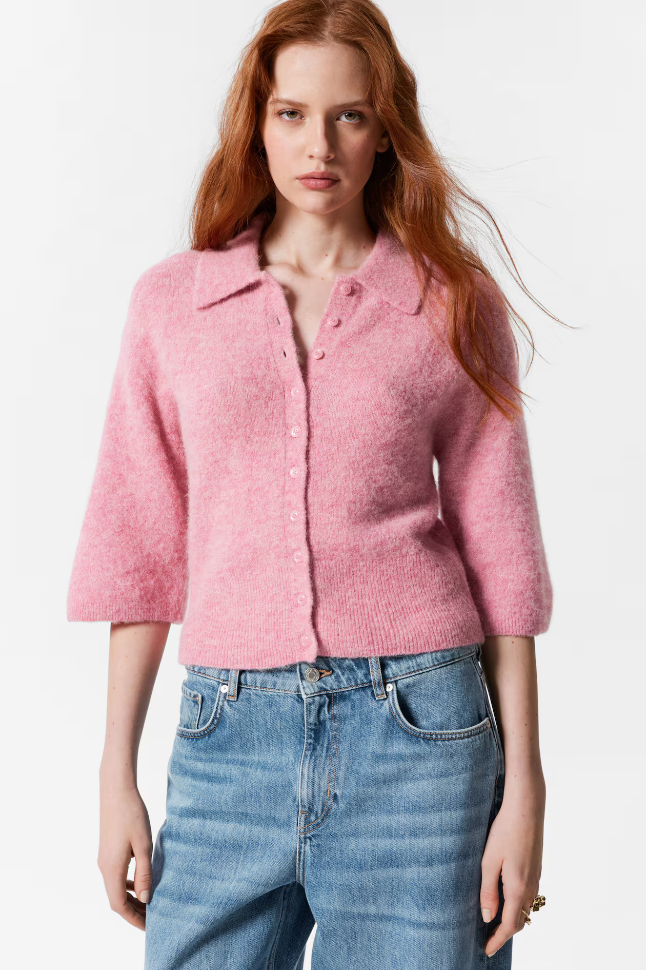 Vest met korte mouwen van een alpacamix - Roze - DAMES | H&M NL | H&M (DE, AT, CH, NL, FI)