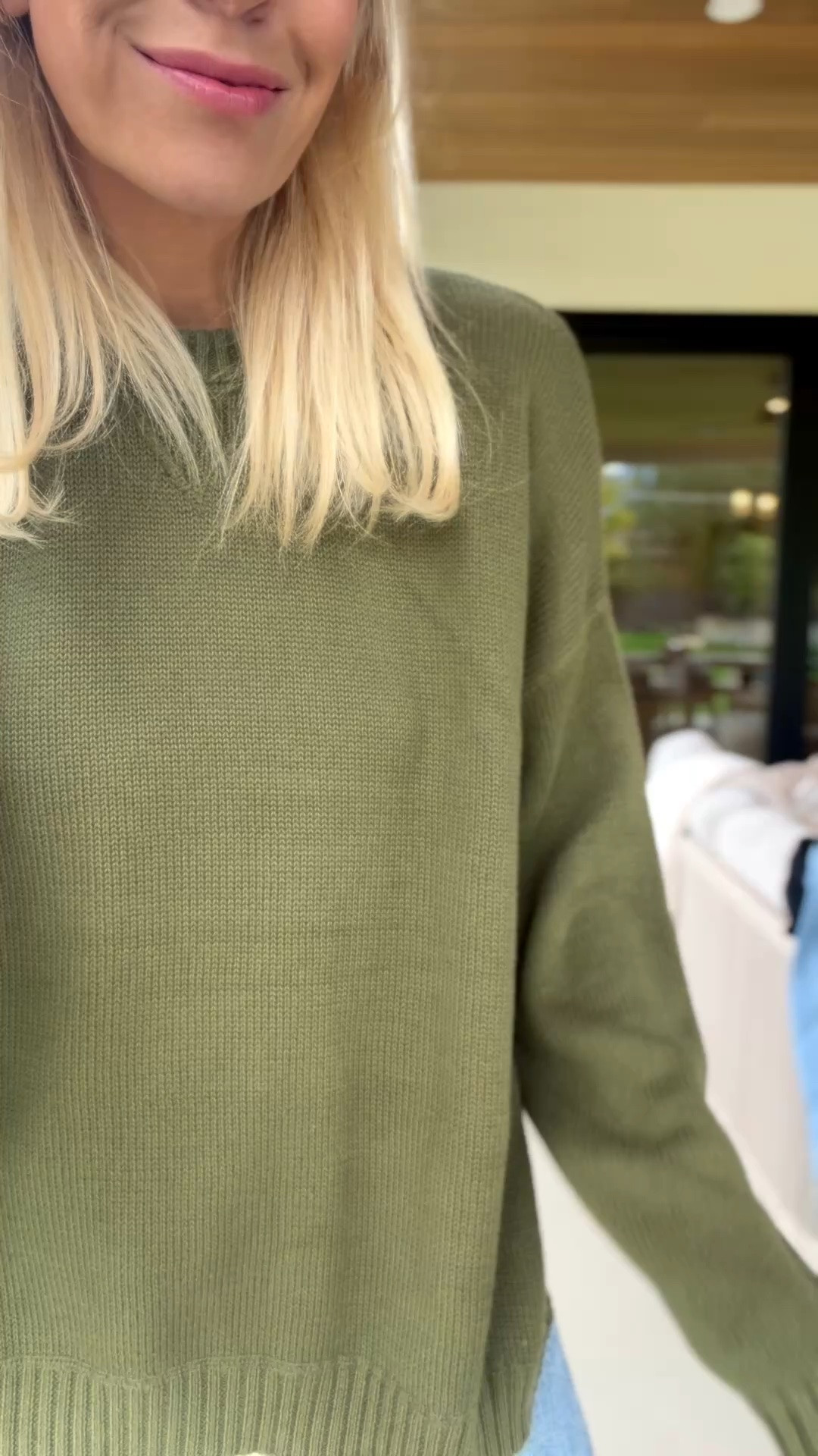 I did a size large in the sweater!