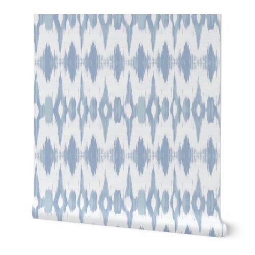 Languedoc Ikat Lighter Blue | Spoonflower