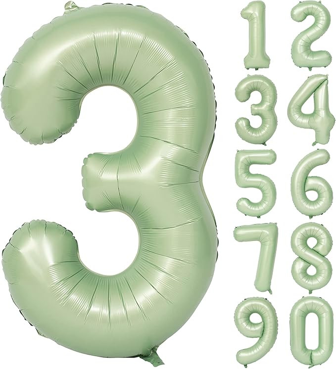 40" Olive green Number Balloons Helium Foil Mylar Balloon Birthday Party banquet Decoration Digit... | Amazon (US)