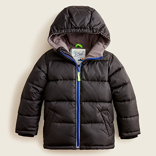 Kids' puffer jacket with eco-friendly PrimaLoft® | J. Crew US