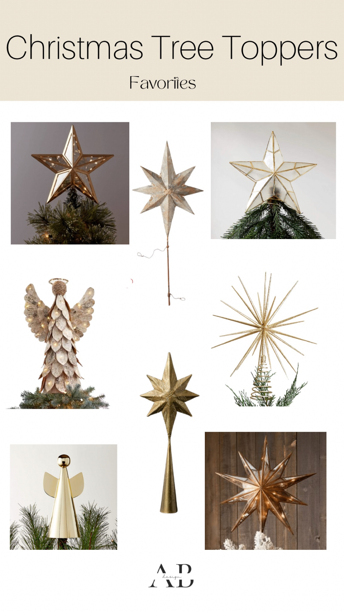Christmas tree toppers 

#LTKunder50 #LTKhome #LTKHoliday