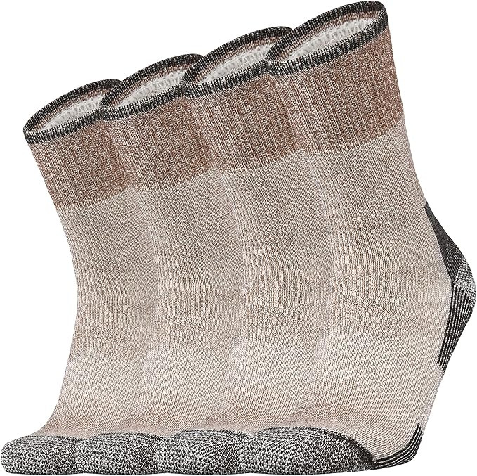 ONKE Men's Merino Wool Moisture Wicking Outdoor Hiking Extra Thermal Heavy Cushion Crew Socks | Amazon (US)