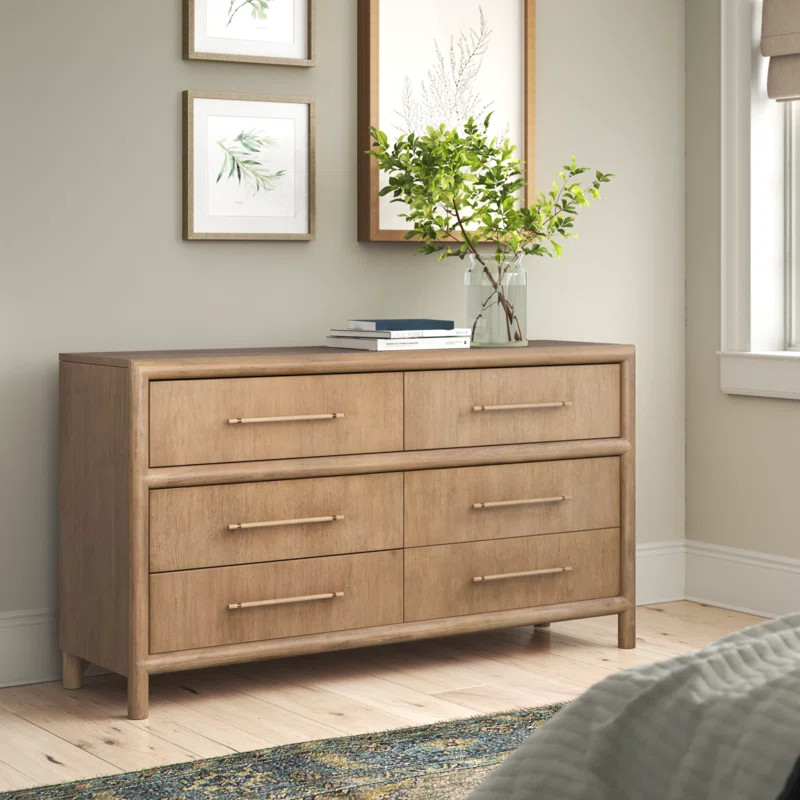 Colleen 6 Drawer 66" W Double Dresser | Wayfair North America