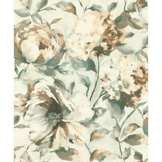 Advantage Attia Light Blue Floral Textured Non-Pasted Non-Woven Wallpaper Sample 2980-485134SAM -... | The Home Depot
