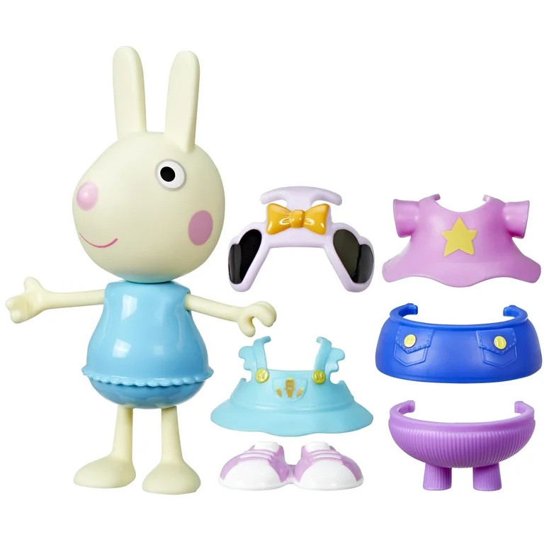 Peppa Pig Toys Rebecca Rabbit Dress-Up 6” Figure with 6 Fashion Accessories, Preschool Toys, 3+... | Walmart (US)