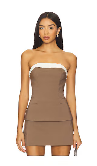 Serena Top in Brown & Ivory | Revolve Clothing (Global)