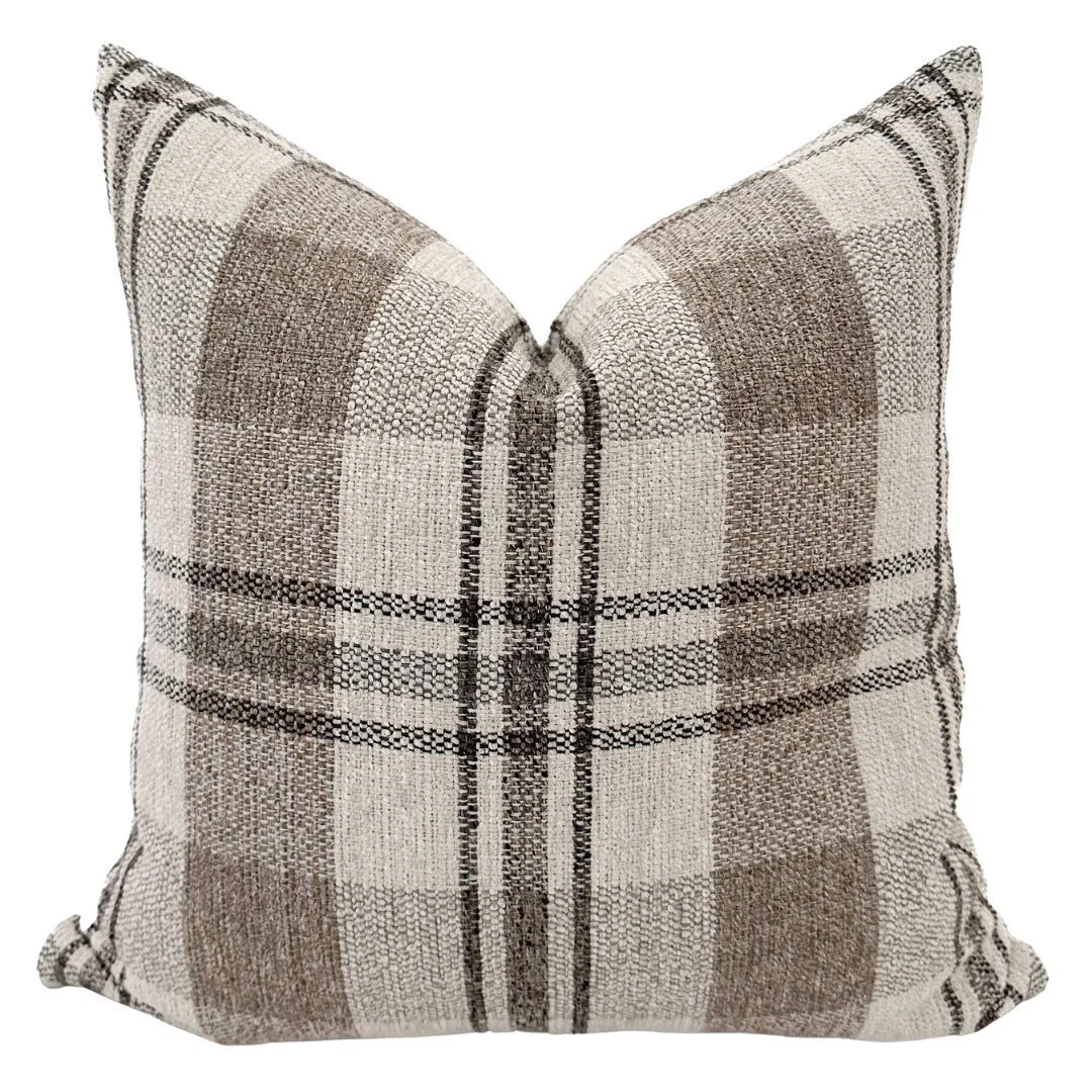 Eald Plaid Pillow Cover, Plaid Pillow Cover, Earth Tone Pillow Cover, Winter Pillows, Designer Pi... | Etsy (US)