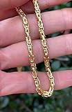 Byzantine Gold Chain necklace, Bold chain, Byzantine Silver necklace, 14K Gold Vermeil over 925 ster | Amazon (US)