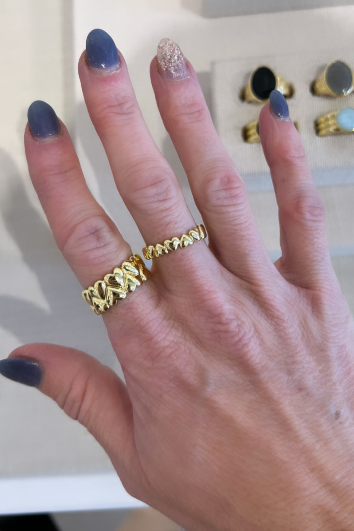 These heart rings are quality gold jewelry at the perfect price! You can stack them with your other gold rings, or wear them alone.  It’s a thoughtful little Valentines gift for all the girls in your life! 

#ValentinesGiftsForHer #GiftsForHer #HeartRing #Valentinejewelry #ValentinesOutfits 

#LTKGiftGuide #LTKunder100 #LTKSeasonal