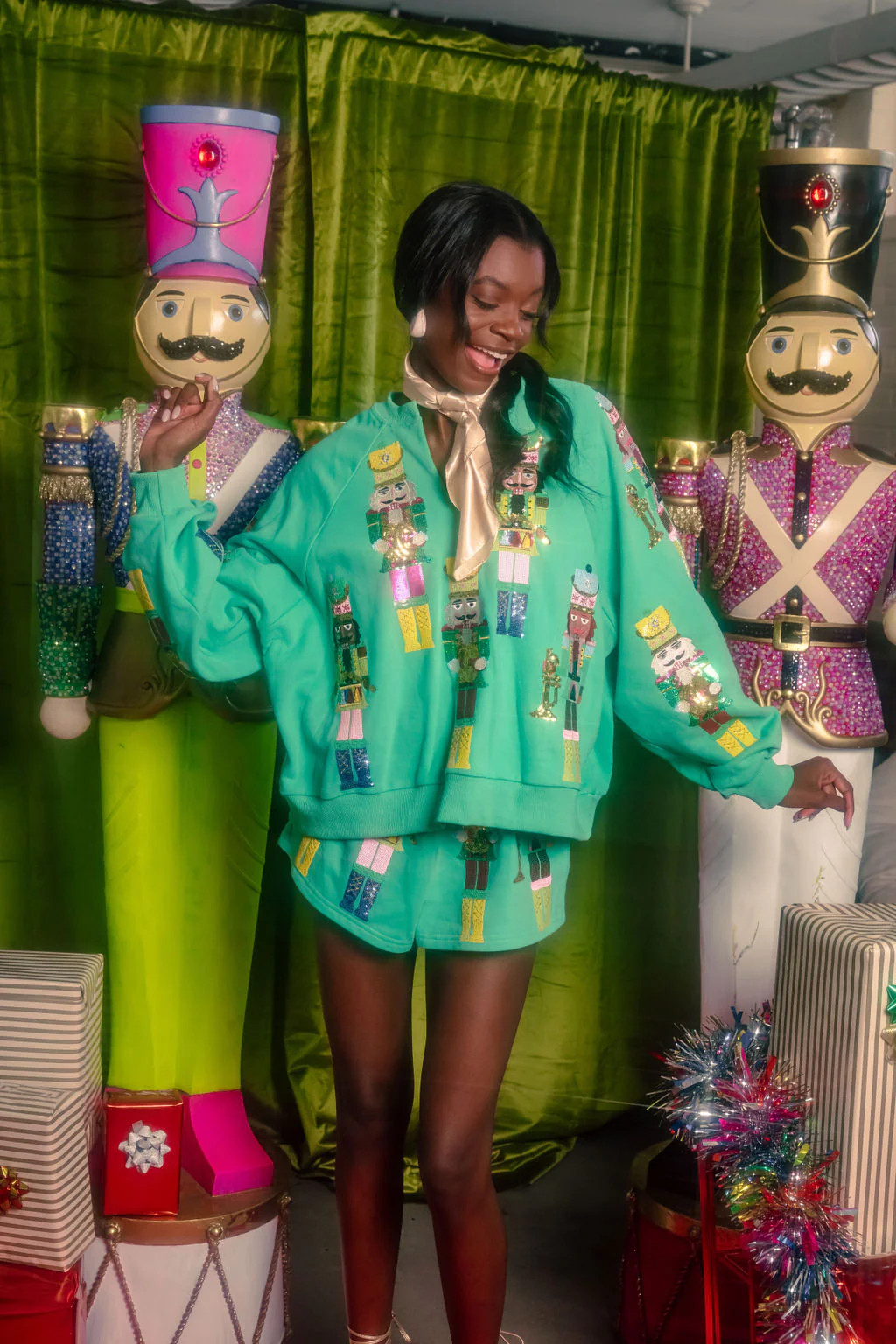 Green Nutcracker Band Sweatshirt | Queen of Sparkles