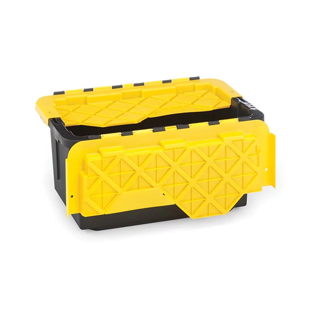 Homz Durabilt® 15 Gallon Flip Lid Tough Container, Black Base with Yellow Lid, Set of 6 - Walmar... | Walmart (US)