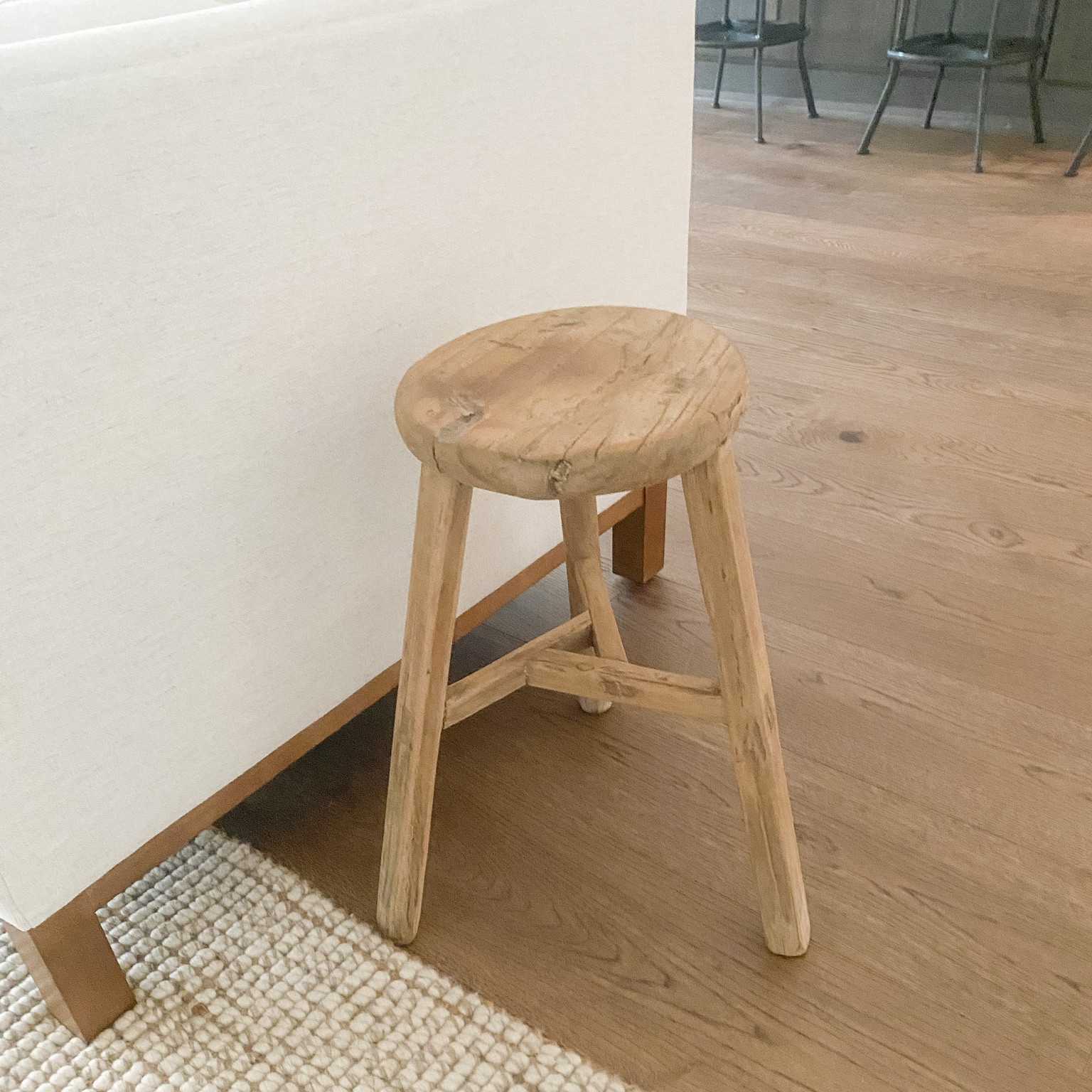 Vintage round stool. Vintage stool. Round stool. Decorative side stool. Home decor. Home find. Interiors. Neutral decor. Reclaimed wood.

#LTKhome