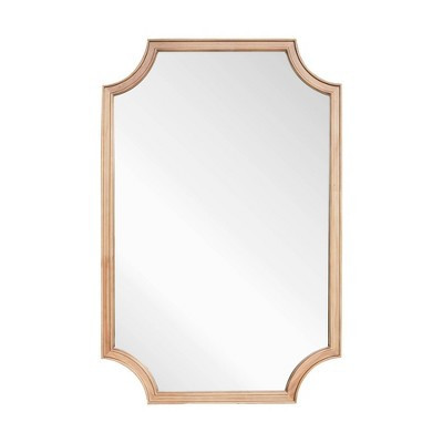 WallBeyond 20"x30" Scallop Wall Mirror-F Natural Wood: French Country Style, Pine Frame, Wall Mount | Target