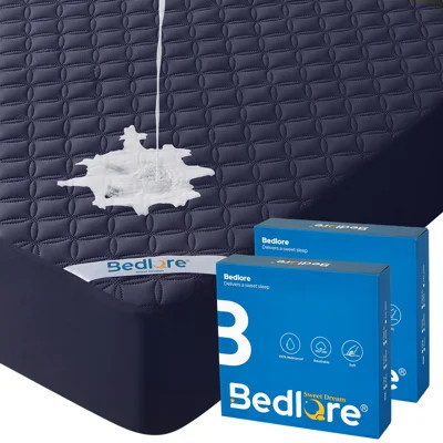 BEDLORE® (Pack of 2) Noiseless Waterproof Mattress Protector, Hypoallergenic Quilted Washable Mattress Cover, Breathable Mattress Pad With 6-18'' Deep | Wayfair North America