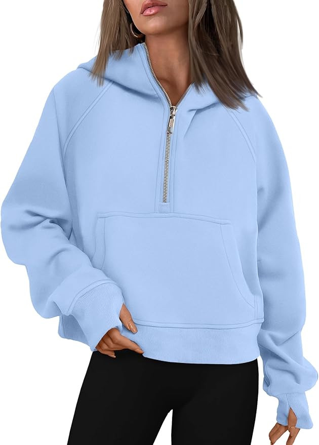 AUTOMET Womens Hoodies Half Zip Sweatshirts Fleece Jackets Tops Oversized Pullover Fall Outfits 2... | Amazon (US)