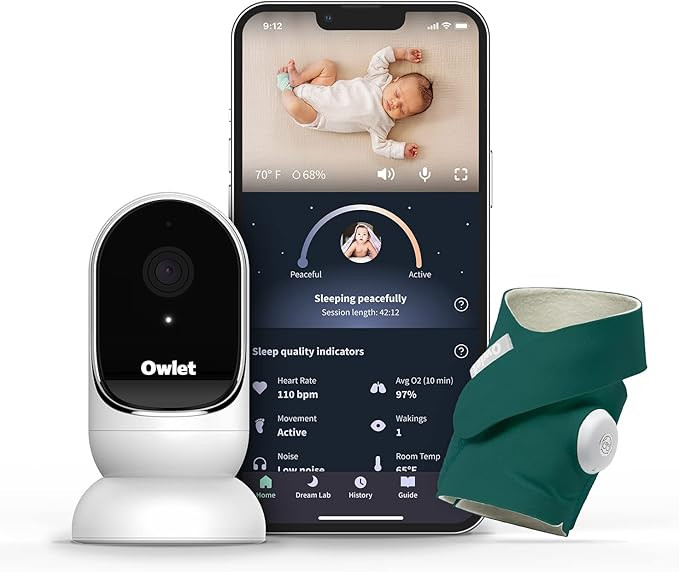 Owlet Dream Duo Smart Baby Monitor - Video Baby Monitor with HD Camera & Dream Sock: Only Baby Mo... | Amazon (US)